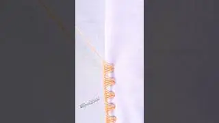 🧡Most Demanding basic stitch border embroidery design🔥🔥 #viral #embroidery