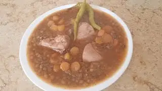 عدس بالدجاج باسهل و اسرع طريقة  / ليندة ياسمين للطبخ