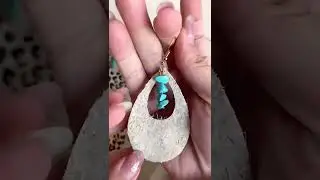 Bohemian Leopard Print Leather Earrings &ndash; Turquoise & Ethnic Style