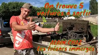 Pêche à l'aimant en bateau  (ON TROUVE 5 VOITURES à SORTIR )🤦‍♂️💪