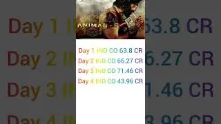 Animal 6 Days Box Office Collection