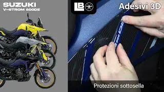 LabelBike&reg; ADESIVI 3D protezioni sottosella compatibili con moto Suzuki V-strom 800DE