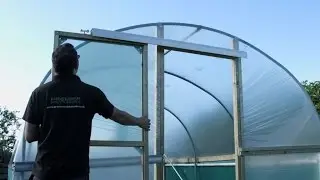 Fitting a Sliding Door to a Polytunnel | Double Doors Fixings on a Polytunnel