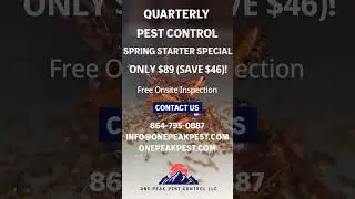 🌸 $89 Spring Pest Control Deal | Anderson SC | Clemson SC | Pendleton SC | One Peak Pest Control LLC
