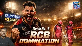RCB vs RR | IPL | RR All Out 29 Runs 😱 | RCB Won by 10 Wickets | WCC3 Gameplay | Match no - 6