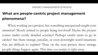 EFT Project Management EP16: People-Centric Project Management Phenomena