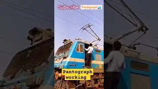 pantograph work in railway, pantograph diagram #pantograph #railway #shorts