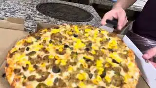Non-veg special Pizza pizza cutting pizza recipe ￼￼