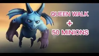 TH9 BEST QUEEN WALK + 50 MINIONS WAR ATTACK | Clash of Clans