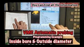 INSIDE BORE & OUTSIDE DIAMETER HOW TO PROGRAM VMC AUTOMATIC PROBING PROGRAMMING ( MYNX 7500 Doosan)