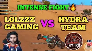 Lolzzz gaming vs Hydra team full intense fight in the last zone | Hydra elite custom | Pubg emulator