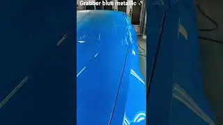 Full respray on this grabber blue metallic beauty! #mustang#grabberblue