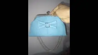 Denim kisslock bow bag handmade#shorts #denimhandbag #kisslock bag
