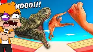 PUÑO GIGANTE CONTRA ANIMALES SALVAJES #3 💥 | Palmita reacciona Simulador de batalla Animal