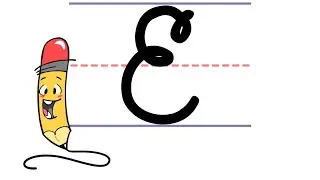 Pencil Pete's Cursive Writing - Uppercase E