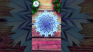 Easy Paper Snowflake Making Ideas | Diy Christmas Snowflake Craft Tutorial  #Shorts