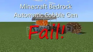 Minecraft Modded Bedrock Automatic Cobble Gen: Failed