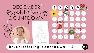 6 December Brushlettering Countdown | 6 Christmas Tree