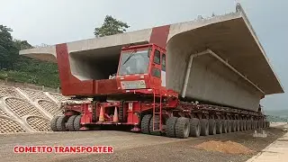Giant Bride Girder Transporter Machine Of Indonesian High Speed Railway Project. Proyek Kereta Cepat