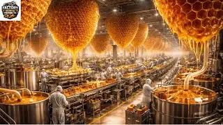 Inside The Giant Factory: The Process Of Producing Pure Honey (The Entire Process)