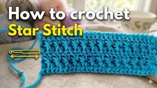 How to Crochet Star Stitch (worked flat)