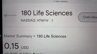 🔴 180 Life Sciences ATNFW Stock Trading Facts 🔴