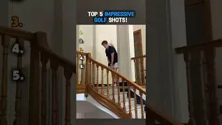 Top 5 impressive golf shots! #golf #ranking #shorts