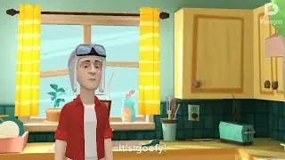 Kick Butowski And Classic Rosie Try To Pour Ink On The Mop Bucket And Get Grounded