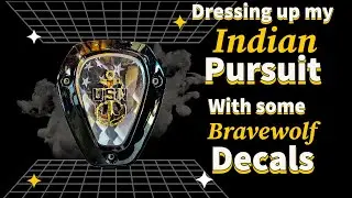Как я использовал наклейки Brave Wolf, чтобы украсить двигатель Power Plus на моем Indian Pursuit.