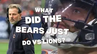 What the Bears did vs the Lions was a FIREABLE offence