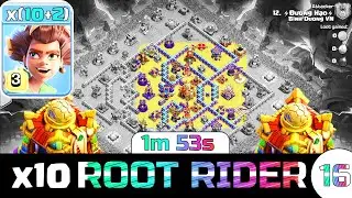 PLAY BOOK! TH16 ROOT RIDER Attack Strategy - Best TH16 War Attack Strategy 3 Star - Clash Guide