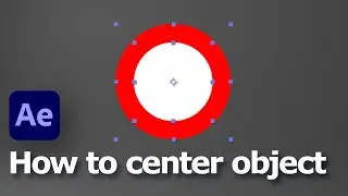 After Effects how to center object with shortcut