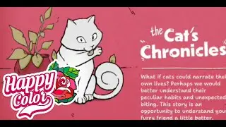 Happy Color - Cat 🐈 Chronicles Whole Story - 4.5x Speed - Adult Coloring #relax x #colors #cat
