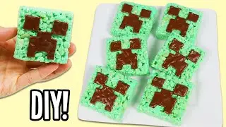 How to Make Minecraft Creeper Rice Krispy Treats!
