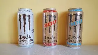 QUBEŁ ENERGOLA #16 Monster Java Vanilla Light, Triple Shot 300 Mocha, Triple Shot 300 French Vanilla