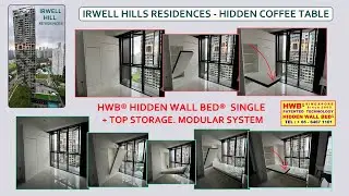 Irwell Hill Res. Hidden Coffee Table cum Study Table + HWB-Single +Top Storage.HWB HUB.Condo.HDB BTO