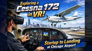 Exploring a Cessna 172 in VR | From Startup to Landing at Chicago Airport