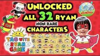 TAG WITH RYAN UNLOCKED ALL 32 NON-RARE CHARACTERS | TAG WITH RYAN GAME
