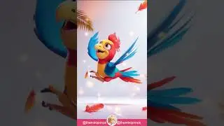 Baby Parrot&rsquo;s Colorful World #ParrotJoy #ColorfulFeathers #TweetSong #cartoon