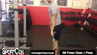 Sportcon Barbell Power Clean and Press