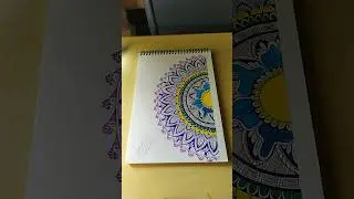 half mandala colour full art//half circle mandala drawing ❤️ #mandalaart #art#night