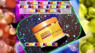 🍇Cantu Grapeseed Strengthening Treatment Masque Demo| Relaxed Hair 🍇 #shorts #relaxedhair