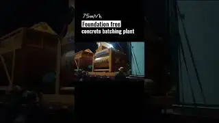 Foundation free 75m &sup3;/ h concrete batching plant  #concretebatchingplant #batchingplant #mixingplant