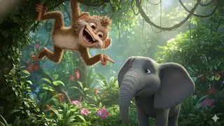 EK SHARARTI MONKEY 🐒 OR ELEPHANT 🐘 KAHANI#cartoon 