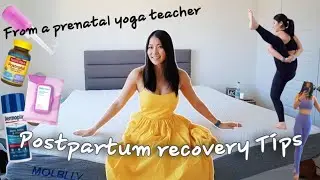 Postpartum Recovery Tips from a Prenatal Yoga teacher! Tips for sleep, diet, milk supply, exercise