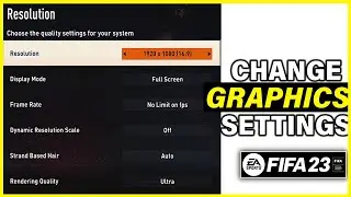 How to CHANGE GRAPHICS SETTINGS on FIFA 23 ✅