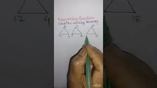 Reasoning Question #triangle #missing number #reasoning #video #ytshort