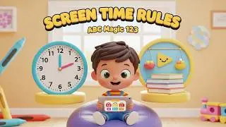 Healthy Screen Time Habits for Kids 📱⏰ | Digital Wellness | ABC Magic 123