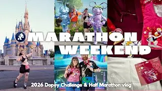 runDisney Marathon Weekend Vlog 🐭✨🏃&zwj;♀️Dopey Challenge, Half Marathon, Expo & Merch Haul