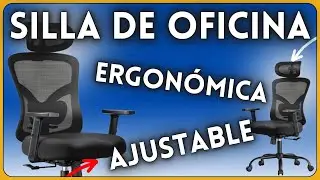 NOBLEWELL Silla de Oficina Ergon&oacute;mica con Soporte Lumbar, Reposacabezas 2D, Ajustable, Oficina, Casa